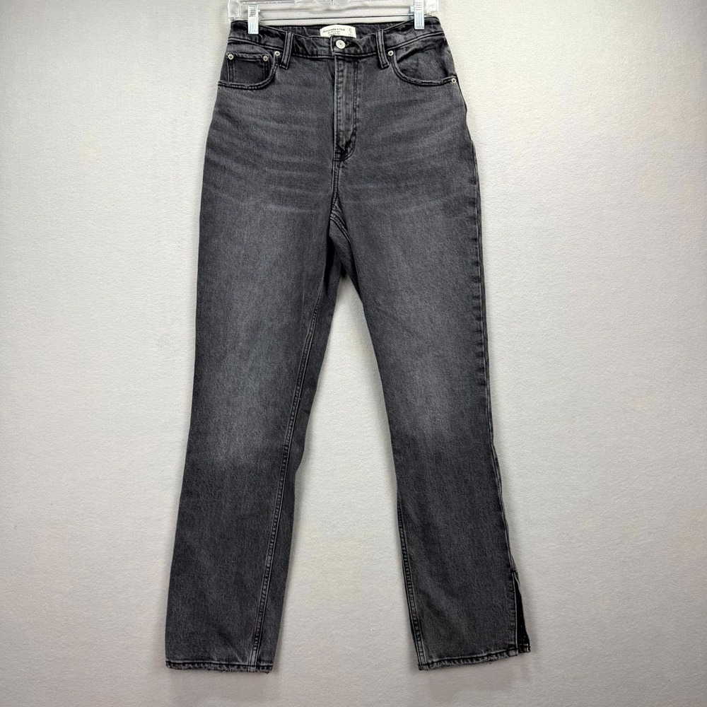 Abercrombie & Fitch '90s Straight Jeans Womens 28x31* Gray Denim Pant Ultra High